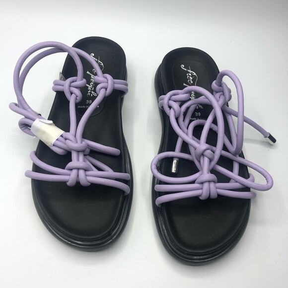 Free People Below Deck Wrap Sandals in Orchid Size EU 39/US 9 - Picture 2 of 9
